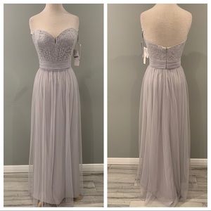 Amsale G953 dove size 12